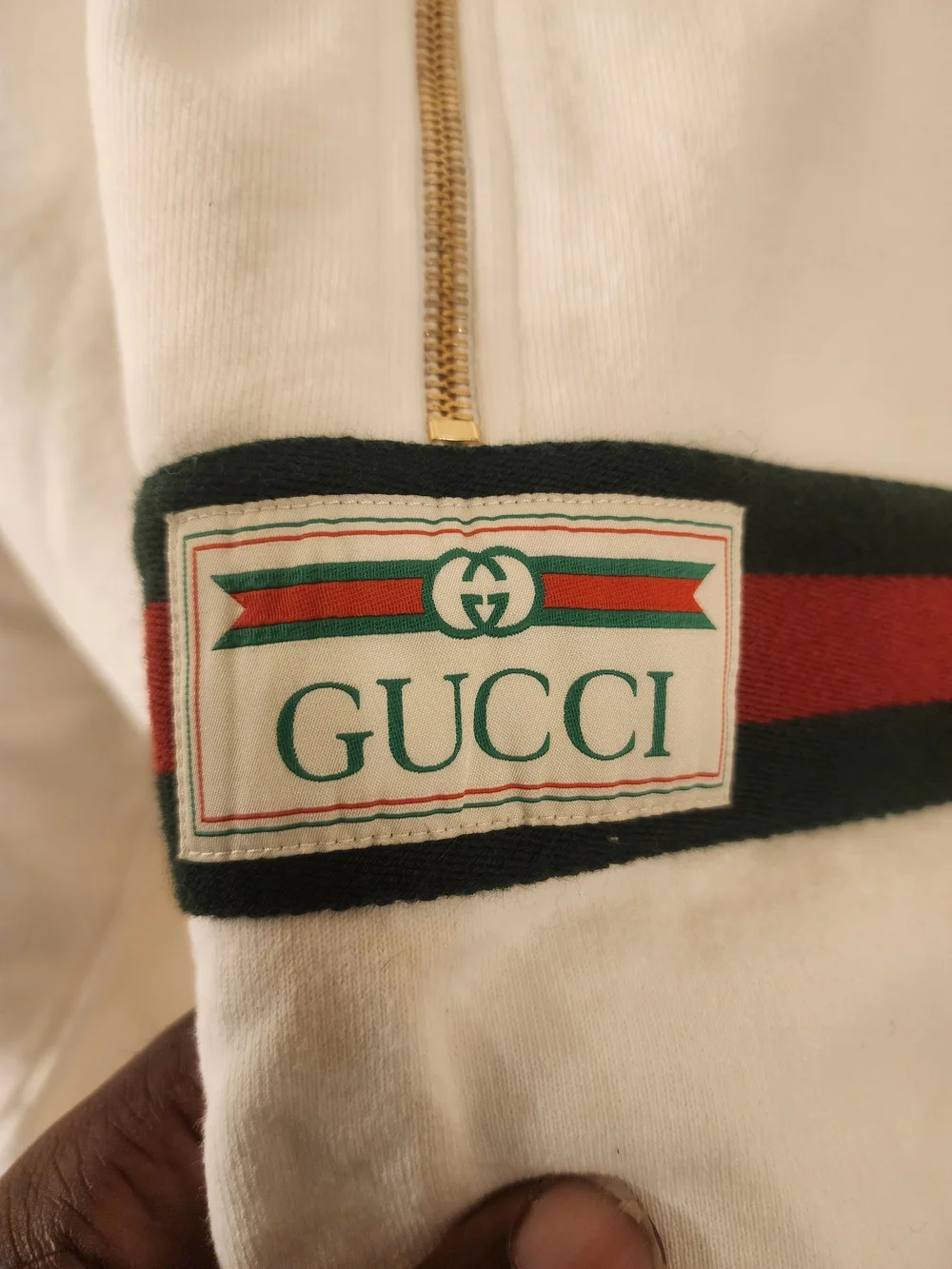 Gucci Hooded Zip Pullover with Signature Web Stripe